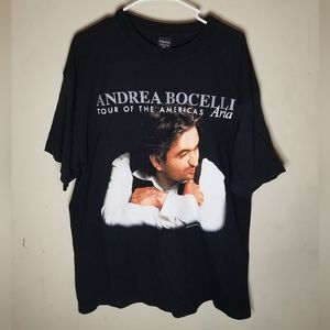 EUC Vintage 1998 Andrea Bocelli Tour Of The Americas Aria Music Tee.🎼🎙🎻(NWOT)
